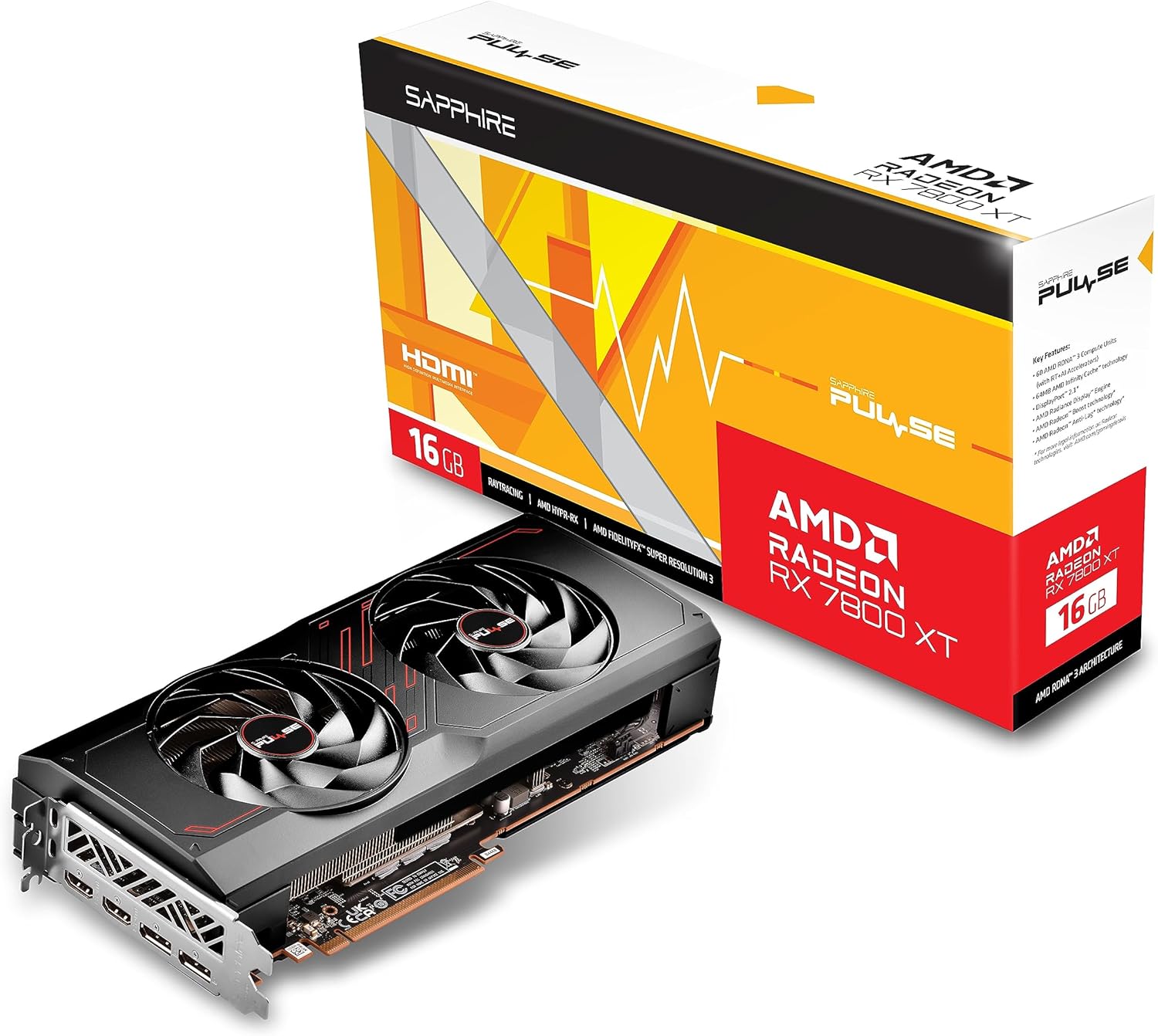 Sapphire Pulse AMD Radeon RX 7800 XT 16GB Sapphire Pulse AMD Radeon RX 7800 XT 16GB